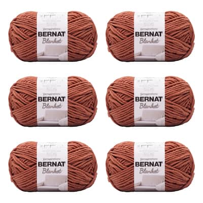 Buy in Bulk - 6 Pack: Bernat® Blanket™ Yarn, Color: Red Rust | Michaels
