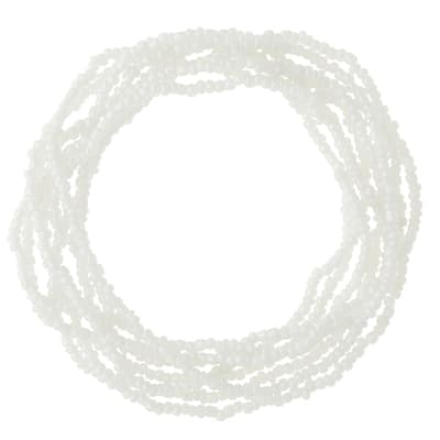 Shiny White Glass Seed Beads, 6/0 by Bead Landing™ image