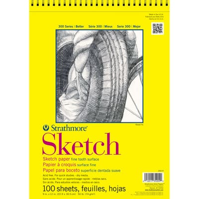Strathmore® 300 Series Wired Sketch Paper Pad