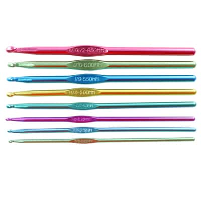 Anodized Aluminum Crochet Hook Set by Loops & Threads®, D-K image