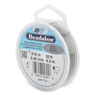 Beadalon® 0.46mm Bright 49 Strand Bead Stringing Wire, 30ft.
