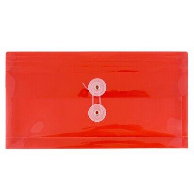 JAM Paper 5.25" x 10" Pink Plastic Button & String Tie Closure Business ...