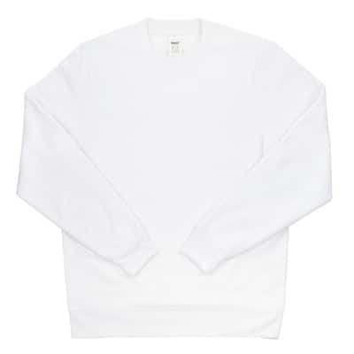 Chandail unisexe pour sublimation blanc à col rond pour adultes de Make Market image