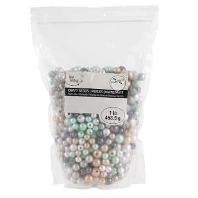 Multicolour Pearl Plastic Mix Craft Beads by Bead Landing™ image