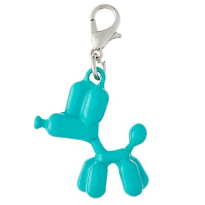 Turquoise Balloon Dog Charm by Bead Landing™ image