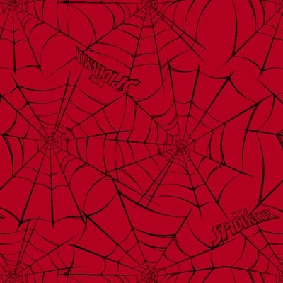 Marvel® Spider-Man Red Web Cotton Fabric  image