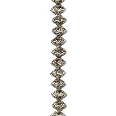 Silver Metal Flower Cap Beads, 10mm by Bead Landing™