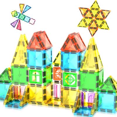 PicassoTiles® 48-Piece Mini Diamond Magnetic Tiles Series Set