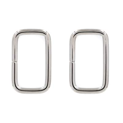 Rhodium Rectangle Rings, 2ct. by Bead Landing™ | Michaels