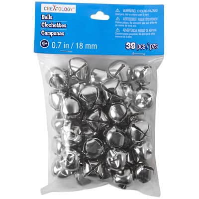 Silver Jingle Bells by Creatology™, Size: 18 mm | Michaels