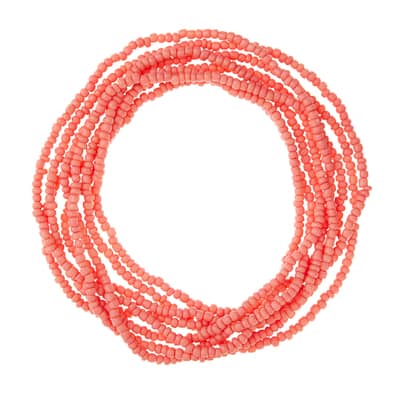 Coral Glass Medium Rondelle Seed Beads, 6/0 by Bead Landing™ image