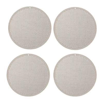 4" Round Cross Stitch Wood Canvas, 4ct. by Loops & Threads® image