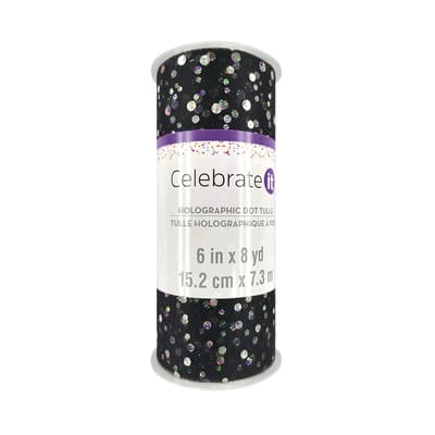 6" x 8yd. Holographic Dot Tulle by Celebrate It™ image