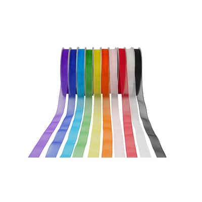 10 Color Sheer Value Pack Ribbon by Celebrate It®, Color: Rainbow ...