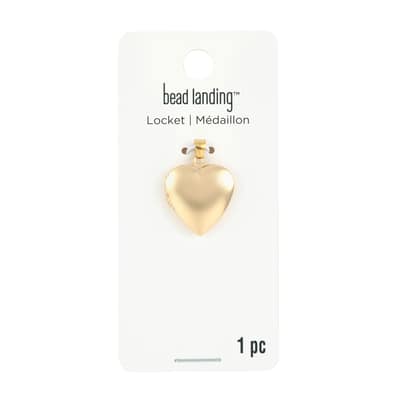 Gold Heart Locket by Bead Landing™ image