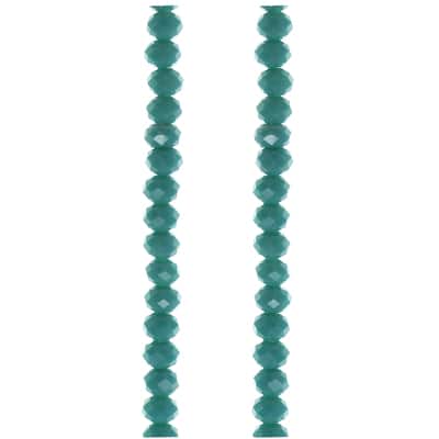 Turquoise Faceted Glass Beads, 6mm by Bead Landing™ image