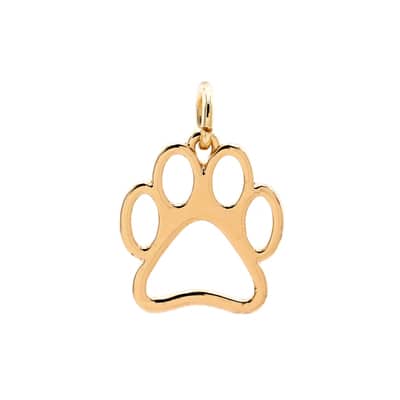 Charmalong™ 14K Gold Plated Paw Charm by Bead Landing™ image