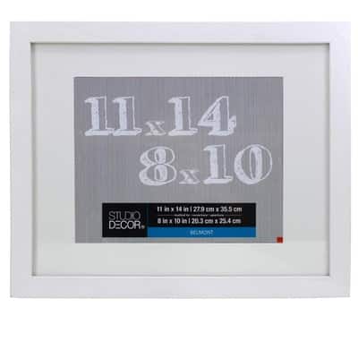 White Belmont Frame with Mat by Studio Décor®