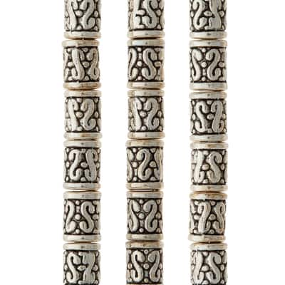 Sterling Silver Plated Tube Beads, 9mm by Bead Landing™ image