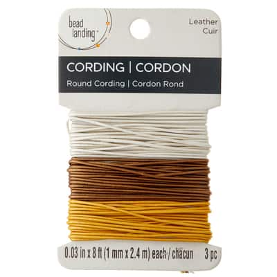 1mm Metallic Round Leather Cording Combo by Bead Landing™ image