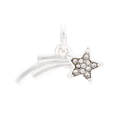 Silver Plated Shooting Star Charm by Bead Landing™ image