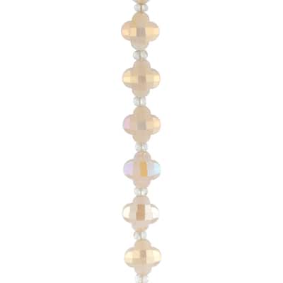 Ivory Faceted Glass Cross Beads, 12mm by Bead Landing™ image