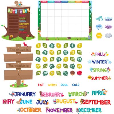 Woodland Friends Calendar Bulletin Board Set | Michaels