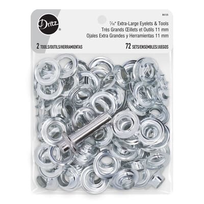 Dritz® Silver Extra-Large Eyelets with Tools, 7/16