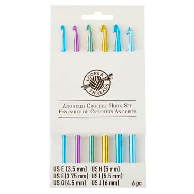 Anodized Crochet Hook Set by Loops & Threads®, E-J image