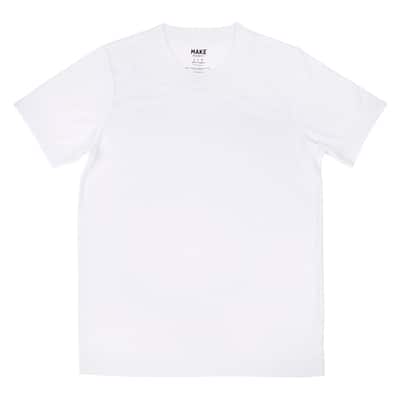 White Adult Polyester Crew Neck T-Shirt by Make Market® image