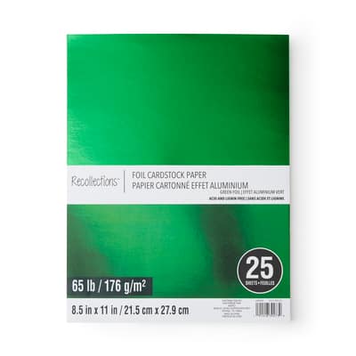 8.5" x 11" Foil Cardstock Paper by Recollections™, 25 Sheets image