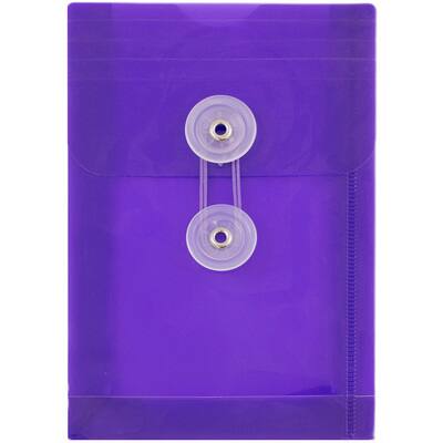 JAM Paper 4.25" x 6.25" Plastic Button & String Tie Closure Envelopes ...
