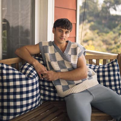 Lion Brand® Made With Love™ The Cottony One™ Crochet Checkered