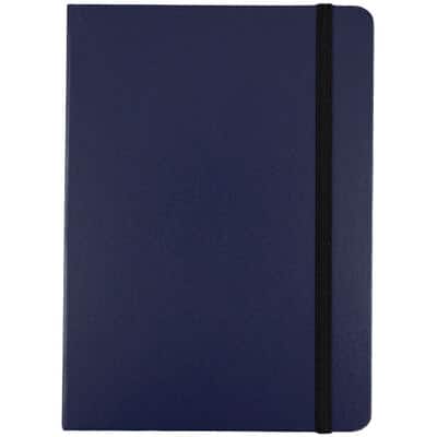JAM Paper Medium Hardcover Notebook with Elastic Band, Color: Blue ...