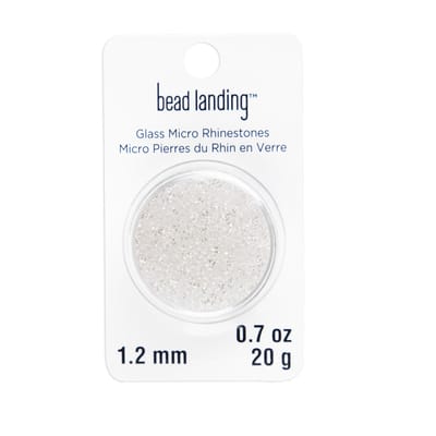 1.2mm Glass Micro Rhinestones by Bead Landing™, 0.7oz., Color: Clear ...