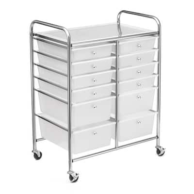 Clear 12 Drawer Rolling Cart by Simply Tidy™ image