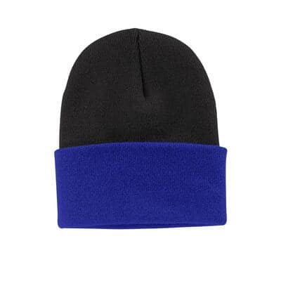 Port & Company® Knit Cap, Color: Black/Athletic Oxford | Michaels