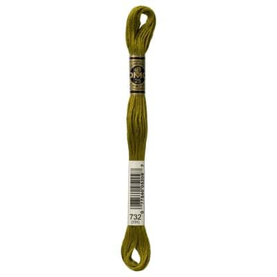 DMC® 6 Strand Embroidery Floss, Muted Green