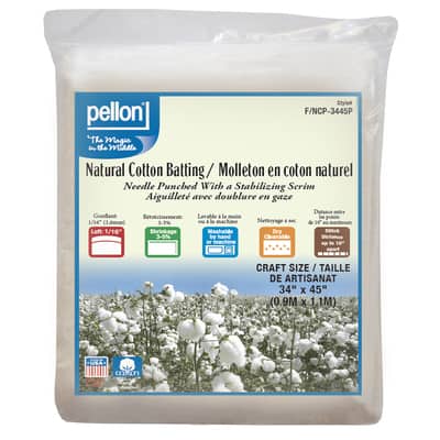 Pellon® 34" x 45" Craft Natural Cotton Batting with Scrim image