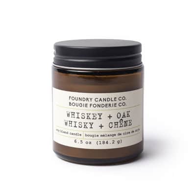 foundry tobacco and amber Foundry Candle Co. 6.5oz. Soy Blend Scented Jar Candle, Color: Tobacco and  Amber