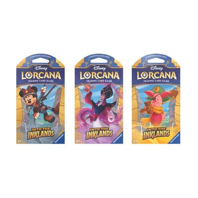 lorcana into the inklands card prices Ravensburger Disney TCG: Booster Pack Display | 24 Packs with 12 Trading Cards Each | Ideal for Collectors & Disney Fans play starter decks contain a preconstructed deck with a specific card list Lorcana Into the Inklands Card