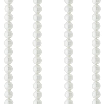 Glass White Pearl Round Beads, 10mm by Bead Landing™