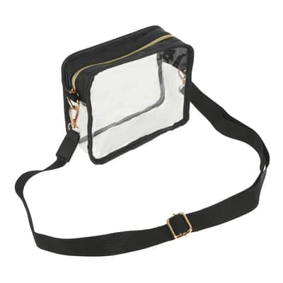 Clear & Matte Black Crossbody Bag by Make Market® image