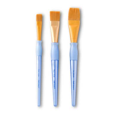 Golden Taklon Wash 3 Pieces Brush Set by Craft Smart® image