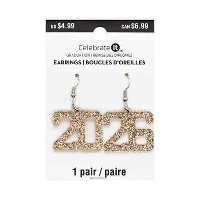 2026 Gold Glitter Earrings by Celebrate It™
