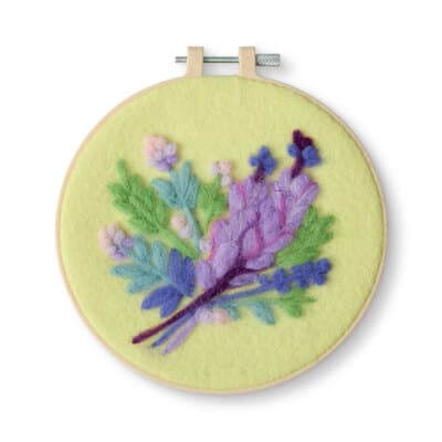 6" Lavender Needle Felting Kit with Hoop by Loops & Threads® | Michaels