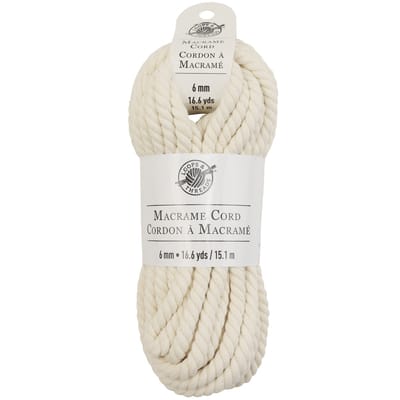 Macramé Cotton Cord by Loops & Threads®, 50ft. image