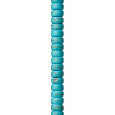 Turquoise Dyed Reconstituted Howlite Heishi Beads, 8mm by Bead Landing™ image