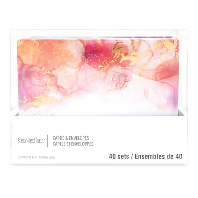 Gilded Ink Cards & Envelopes by Recollections™, 4.25" x 5.5"