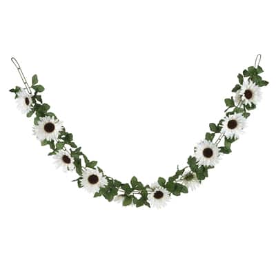 6ft. White Sunflower Garland by Ashland® | Michaels
